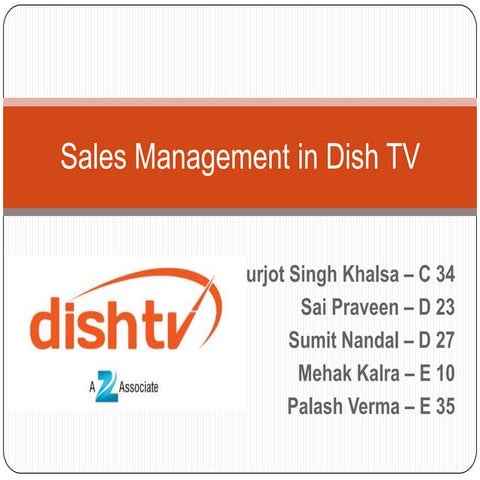 Sales Management in Dish TV