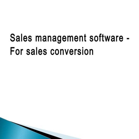 Sales management software | PPT