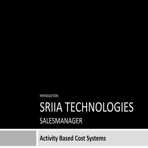 Activity Based Scoping and Pricing for Document Imaging Projects