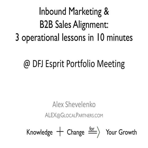 Sales and Marketing Alignment: Enterprise B2B Case Study