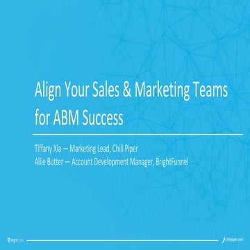 Align Your Sales and Marketing Teams for ABM Success | PDF | Sales ...