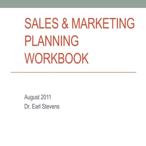Sales & marketing planning resource