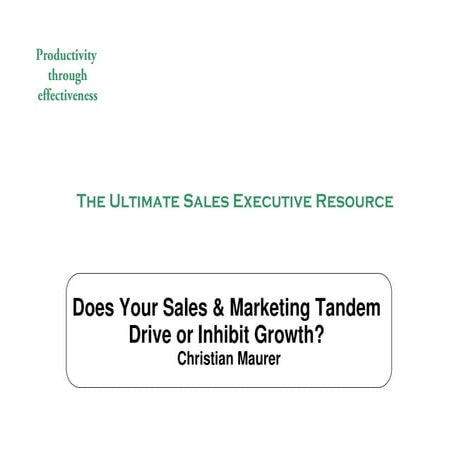 Sales Marketing Tandem