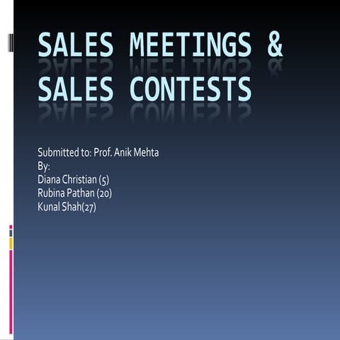 Salesmeetingssalescontests 