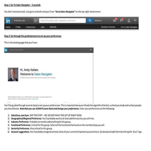 Sales Navigator Quick Start