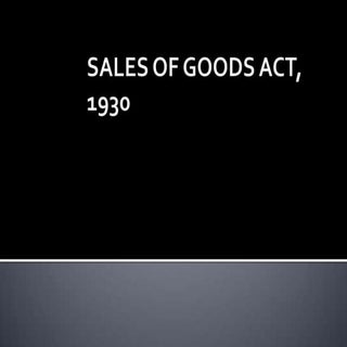 Salesofgoodsact