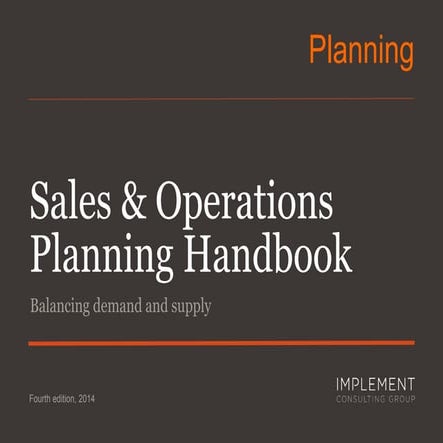 Sales and Operations Planing Handbook