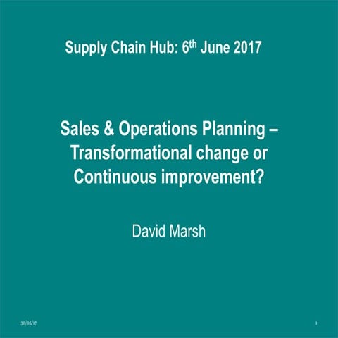 Sales & Operations Planning