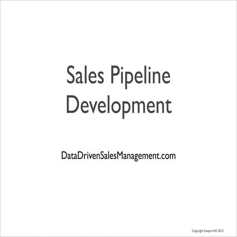 Sales pipeline development