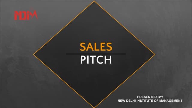 Sales pitch 