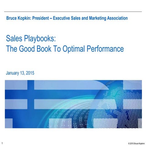 Sales playbook