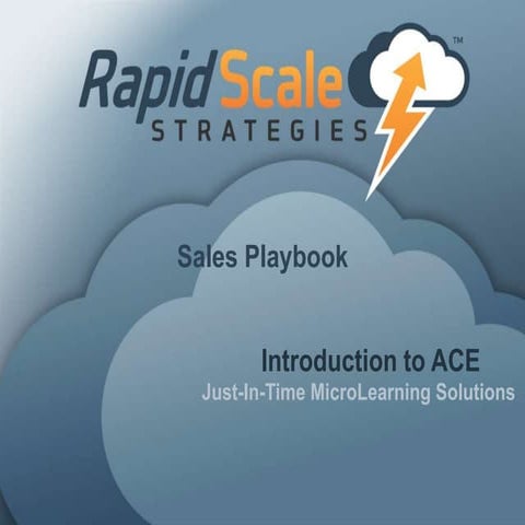 Sales Playbook Rapid Scale strategies video simulation