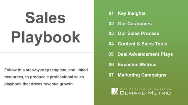 Sales Playbook Template