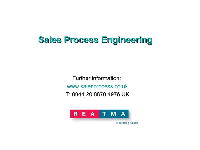 Sales Process Engineering: Marketin...