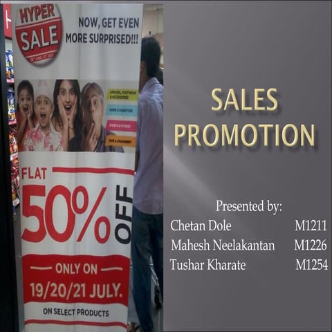 Sales promotion