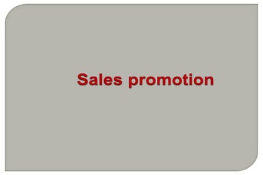 Sales promotion by tabish khan