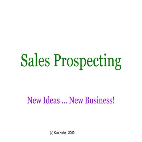 Sales Prospecting