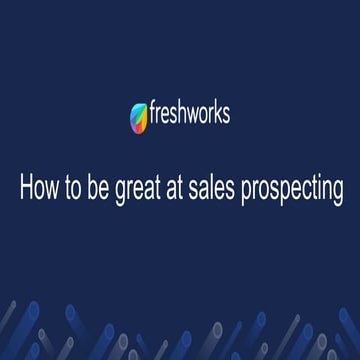 How to be great at sales prospecting
