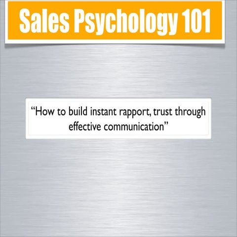 Sales psychology 
