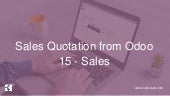 Sales Quotation from Odoo 15 Sales