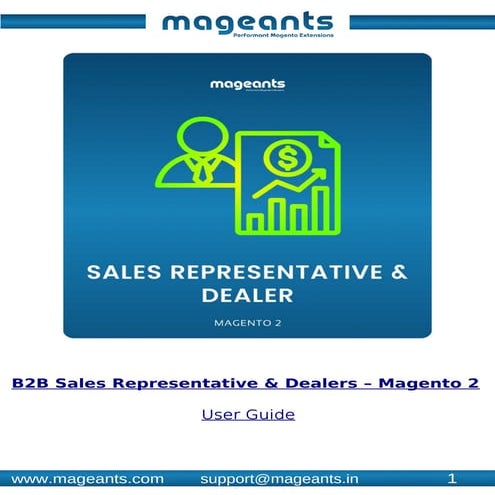 Sales Representatives and Dealers For Magento 2 - MageAnts - Userguide
