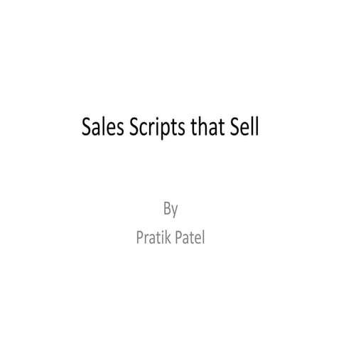 Salessciptsell