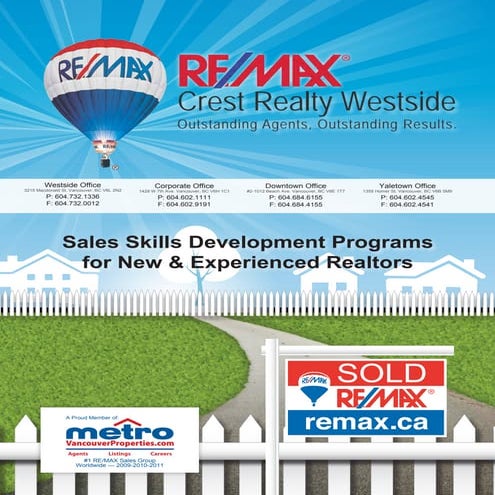 Sales skills development brocure no fee