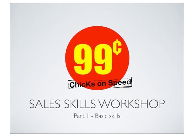 Sales skills handouts