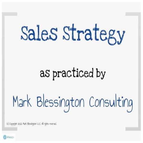Sales Strategy