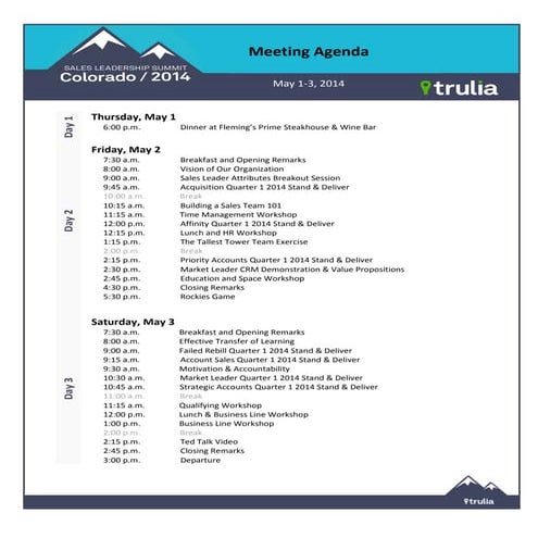 LeadershipMeeting Agenda