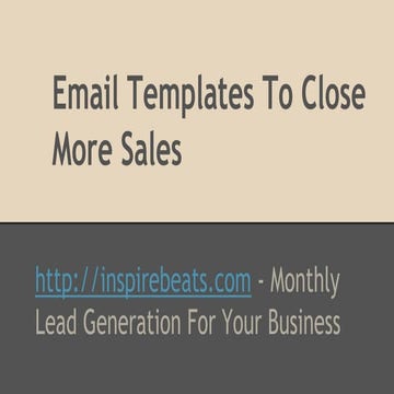 Simple Cold Email/Follow Up/Subject Lines Templates