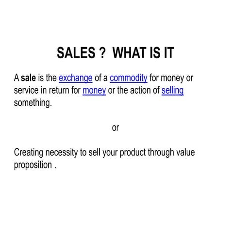Sales training