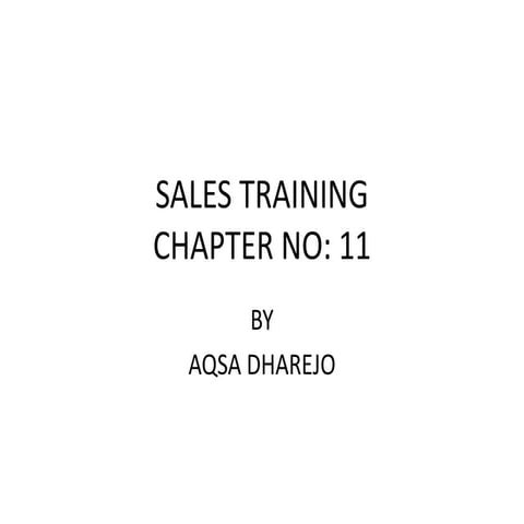 Sales training