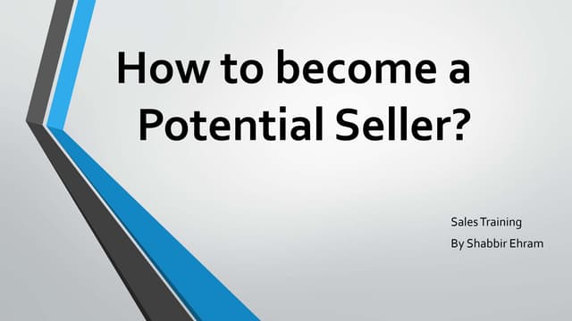 Sales training
