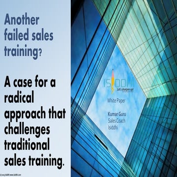 Failed Sales Training? Here's your answer.