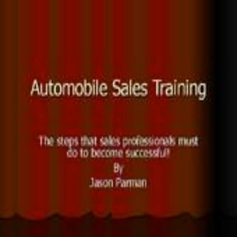 Sales Training Power Point