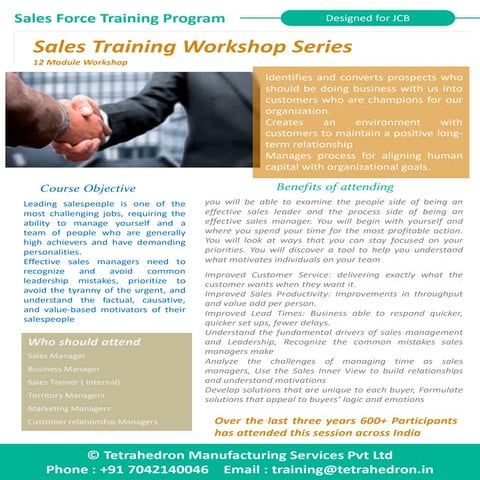 Sales Training Workshop Series 12 Module Workshop by Tetrahedron