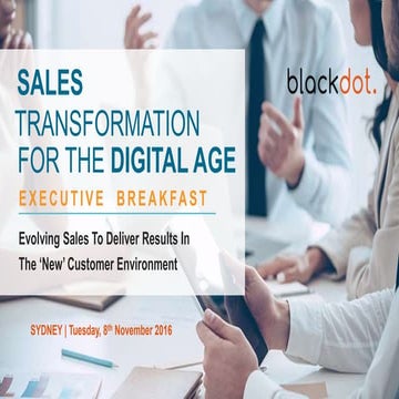 Sales transformation for the digital age - Sydney