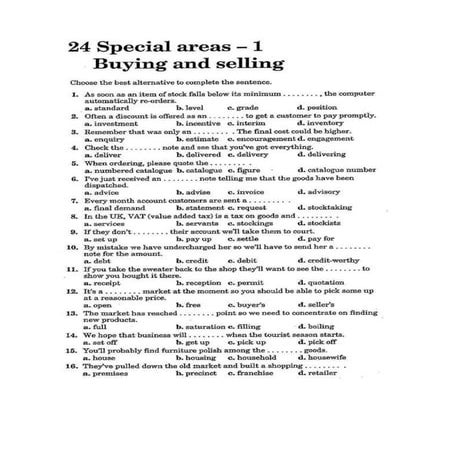 Sales vocab   buying selling