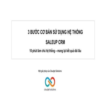 [Saleup crm] hướng dẫn sử dụng hệ thống 