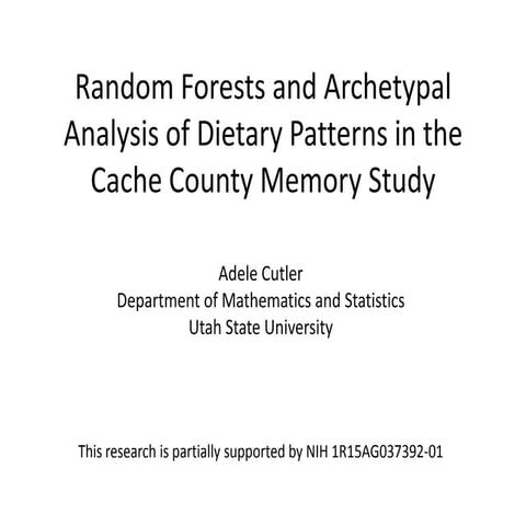 RandomForests for Biomedical Applications