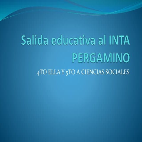 Salida educativa al inta pergamino