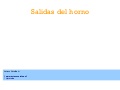 Salidas del horno