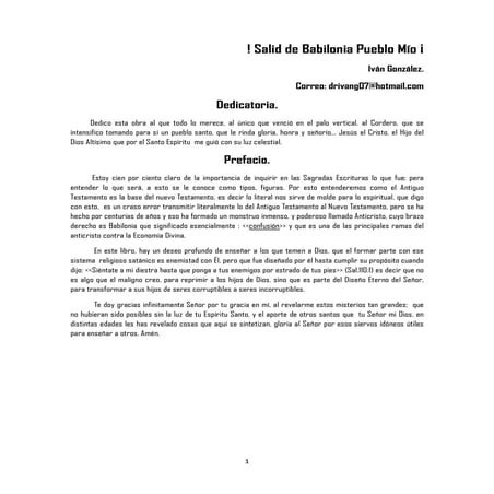 Salid de babilonia pueblo mío