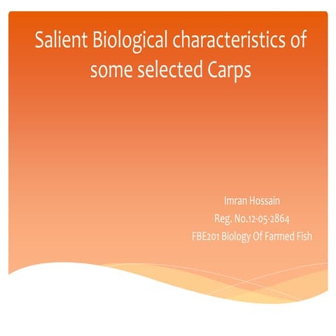 Salient biological characteristics of some selected carps: imran nagar