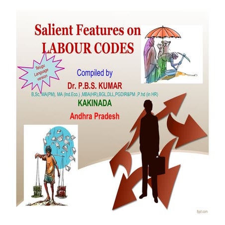 Salient features on all labour codes   telugu version