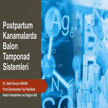 Postpartum Kanamada Balon Tamponad Sistemleri (TJOD 2016, ANTALYA)