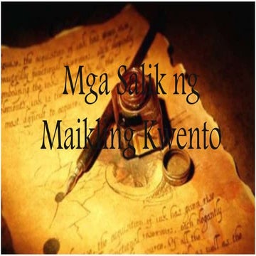 Salik ng maikling kwento @archieleous