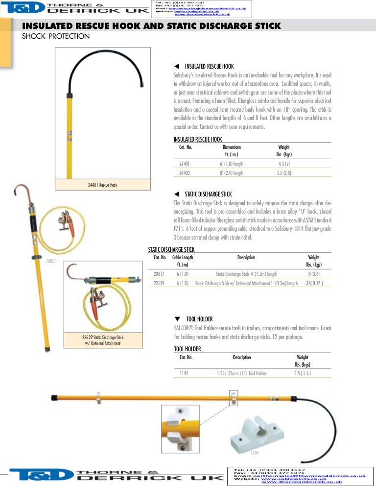 Salisbury Insulated Rescue Stick Salisbury Electrical Safety Equipm…
