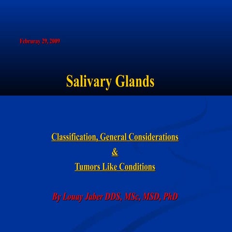 Salivary gland pathology